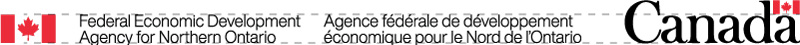 Figure 1: La signature organisationnelle de FedNor est présentée à gauche et le mot-symbole Canada est placé à droite.